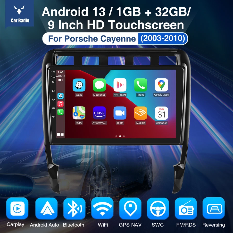 For Porsche Cayenne 2002-2010 Apple Carplay Android 13 Car Stereo Radio GPS Navi - Image 2 of 4