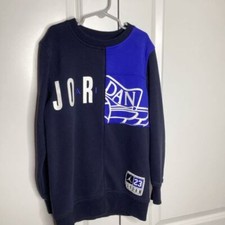 Youth Air Jordan Jumpman Crew neck Sweatshirt Black/royal/white small