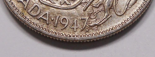 1947 MAPLE LEAF Fifty Cents CH EF Key HIGH Grade George VI SCARCE Canada ML 50¢