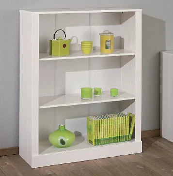 LIBRERIA IN LEGNO MASSELLO PROVENCE 3 RIPIANI 90x35x116 - Immagine 2 di 4