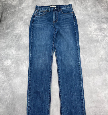 Madewell Jeans Women 28W x 31L Blue Perfect Vintage High Rise Taper Cotton NWT