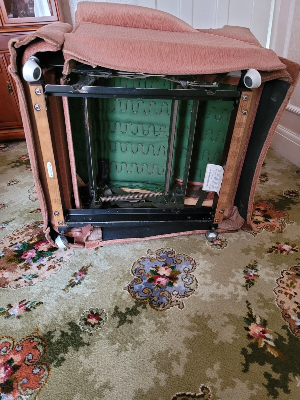 Parker Knoll Recliner Chair Reclining Armchair In Pink Upholstery eBay