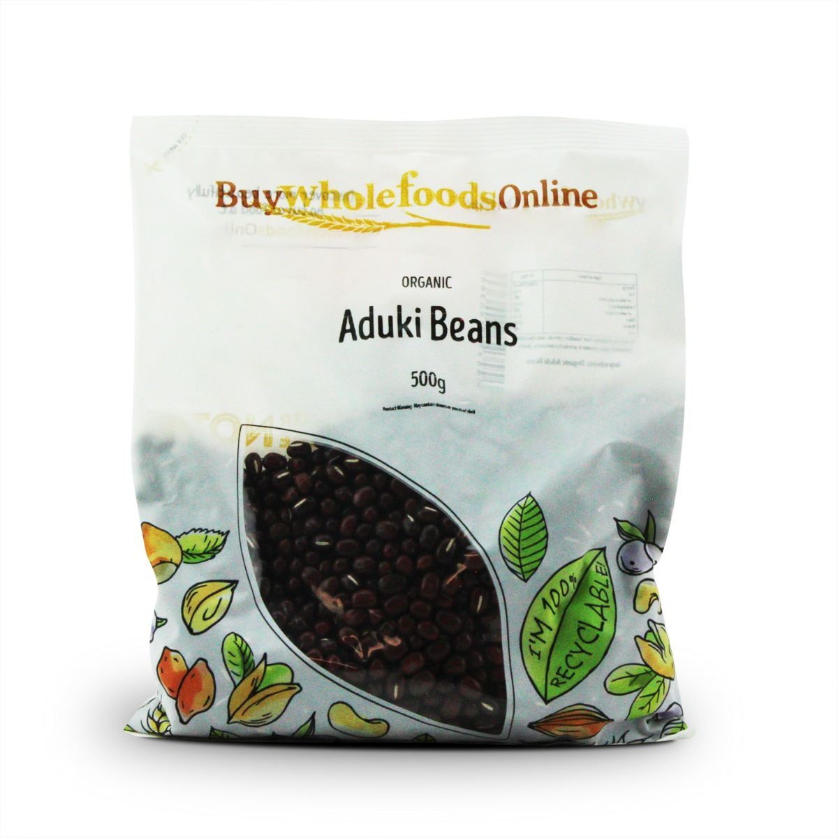 Organic Aduki Beans 500g | BWFO | Free UK Mainland P&P