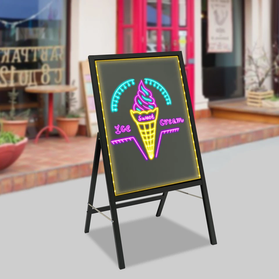 50x70cm LED stehend Menü Schild Tafel Nachricht Schreibtafel Message Board USA - Bild 3 von 4