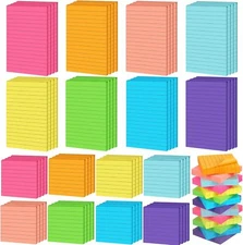 Yexiya 64 Pcs Lined Sticky Notes Self 4 x 6 Inch, 3 x 3 Stylish Color 