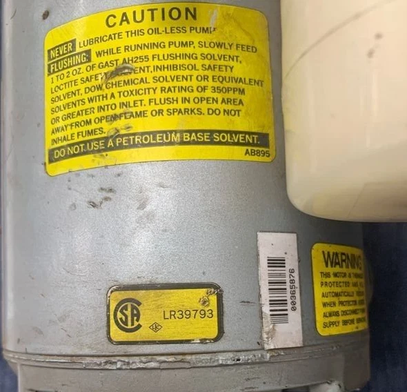 BOMBA DE VACÍO ROTATIVA ELÉCTRICA EMERSON 4,5 CFM Foto 2 de 4