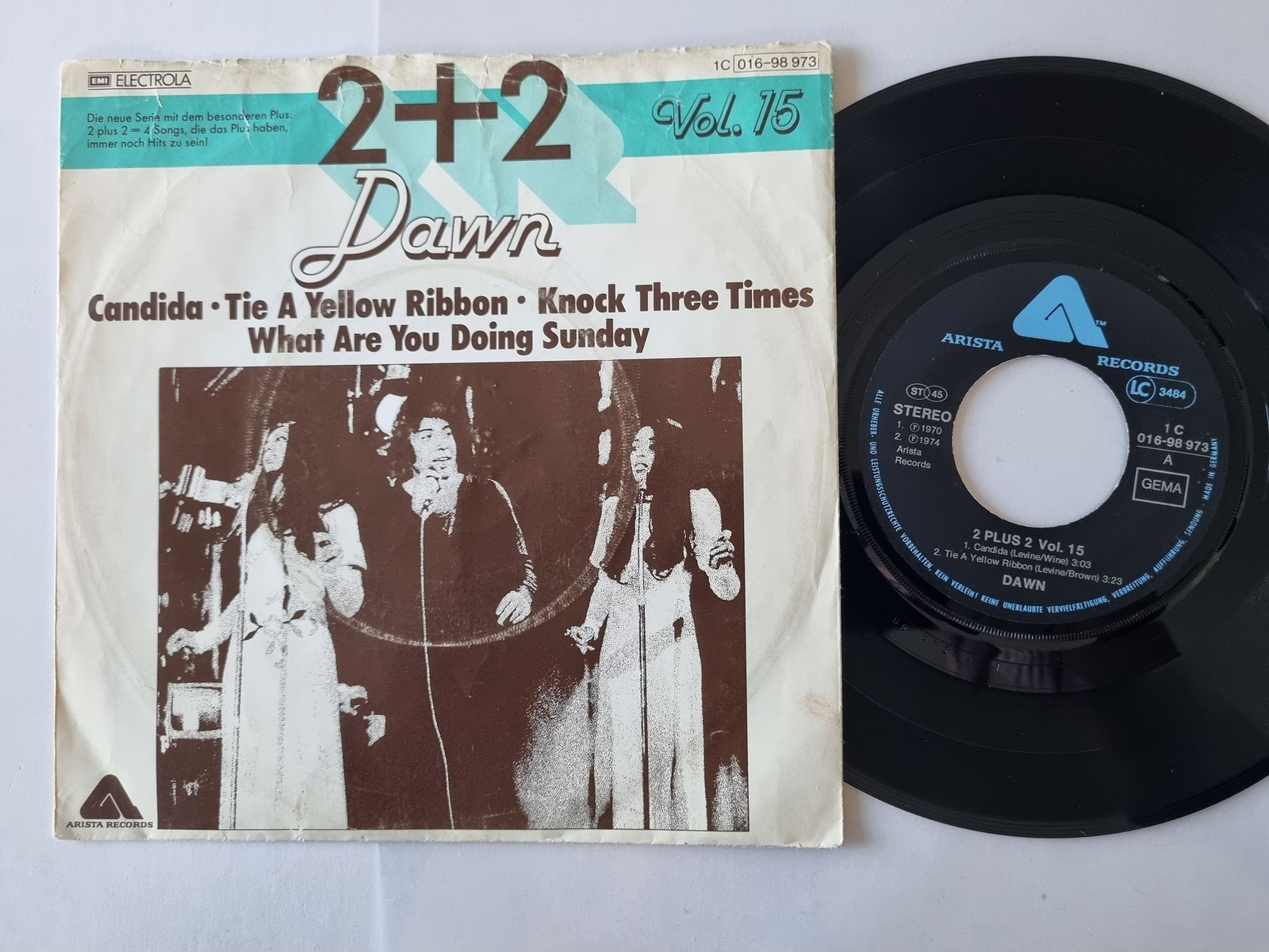 Dawn - Candida/ Tie a yellow ribbon/ Knock three times 7'' Vinyl EP Germany