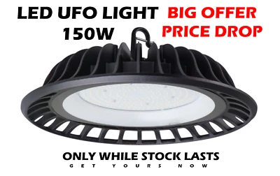 KANLUX LED High Bay Light UFO Style IP65 Outdoor Commercial Warehouse Disc Light 150W