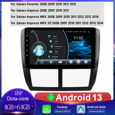 4+64G DSP For Subaru Forester 2008-2012 Android 13 Car Stereo GPS Nav Wifi Radio