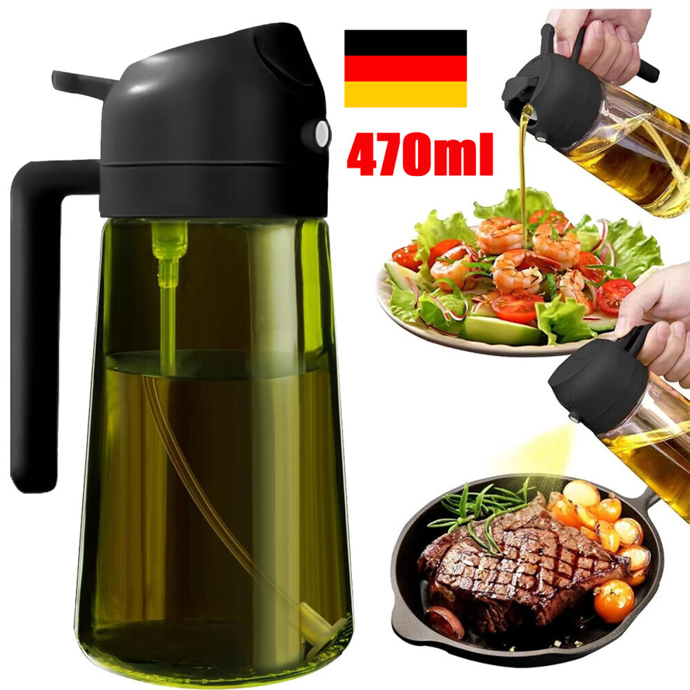Ölsprüher für Speiseöl Öl Sprühflasche Ölzerstäuber Oil Sprayer Schwarz Grün