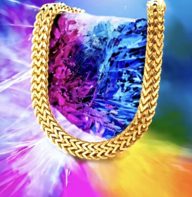 LUXE WATERPROOF steel  Gold Bold Links Statement necklace. Rocks Boutique