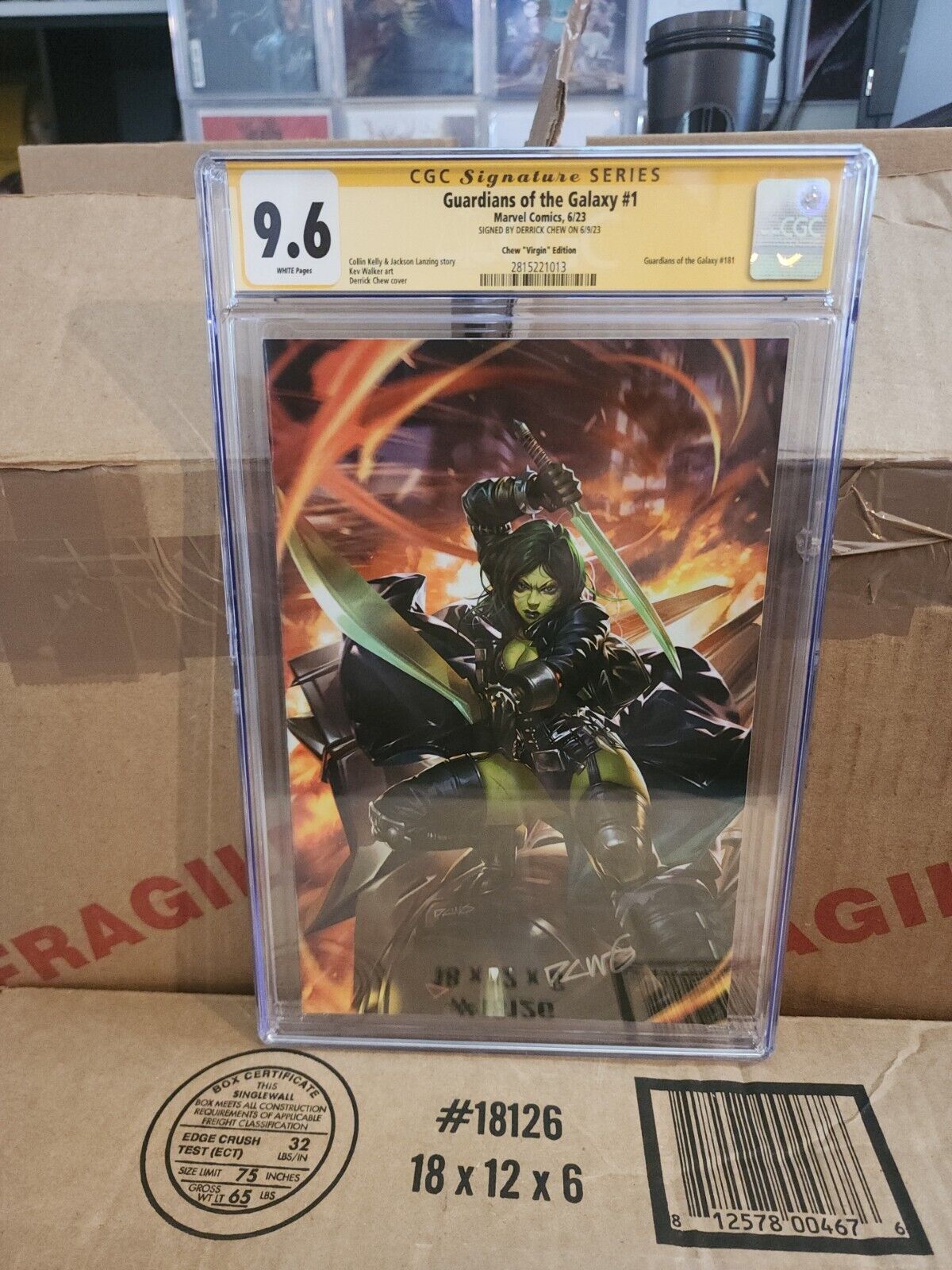 GUARDIANS OF THE GALAXY #1 CGC 9.6 SS 1:50 Virgin signed By Derric Chew