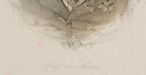 G. ALBOTH (*1817), Bildnis des Grafen von Toreno, Sst. Biedermeier Porträt - Bild 4 von 4