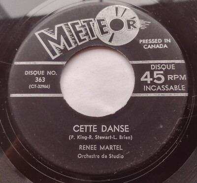 CANADA!!! RENEE MARTEL Cette Danse / La Fin D'un Amour 1965 METEOR POP 45