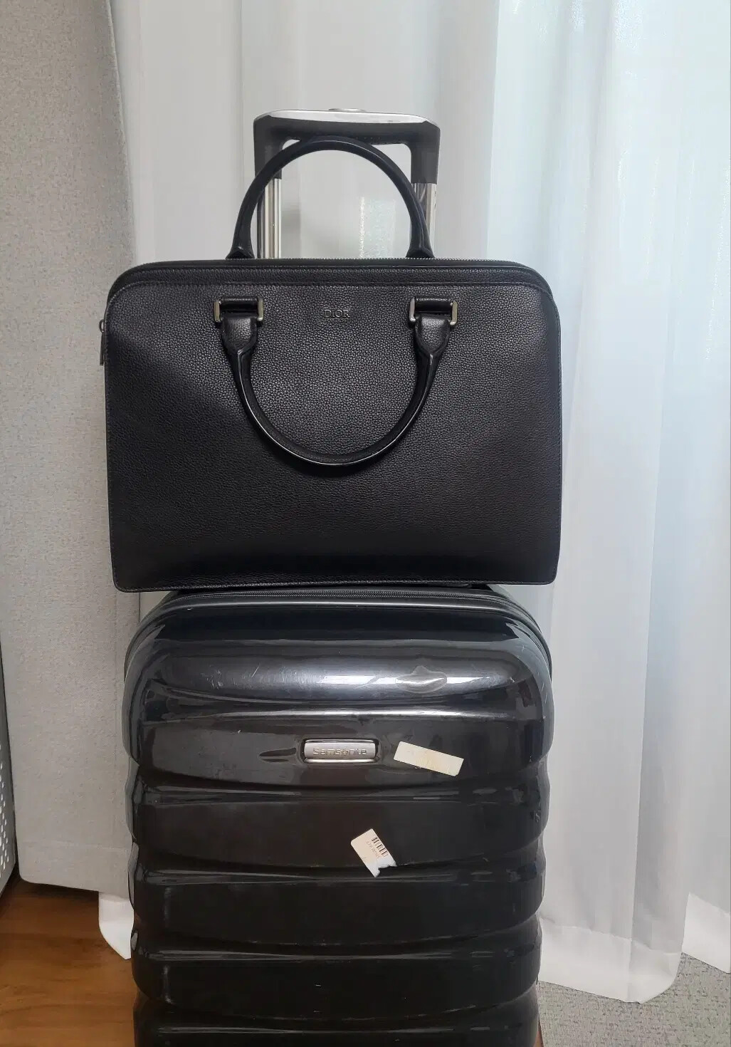 Dior luxury leather briefcase for men