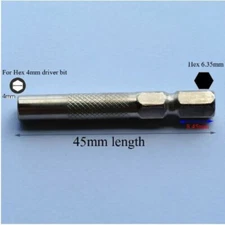 Hex 6.35mm 1/4" Insert Bit Adapter To System 4mm Screwdriver Micro Bit Socket