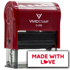 Vivid Stamp Made With Love Self Inking Rubber Stamp