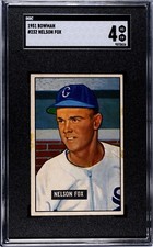 1951 Bowman #232 Nellie Fox Rookie SGC 4 Chicago White Sox Baseball Card (2616). rookie card picture