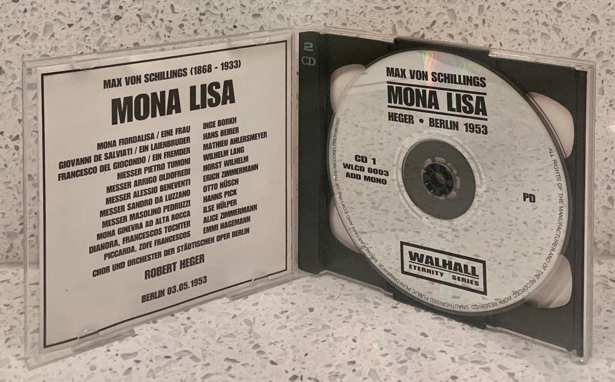 【中古CD】Mona Lisa／Max von Schillings/Robert Heger/Staatskapelle Berlin/St dtischen Oper Berlin Orchestra MAX VON SCHILLINGS Mona Lisa [1953] (2 discs, Walhall) HEGER