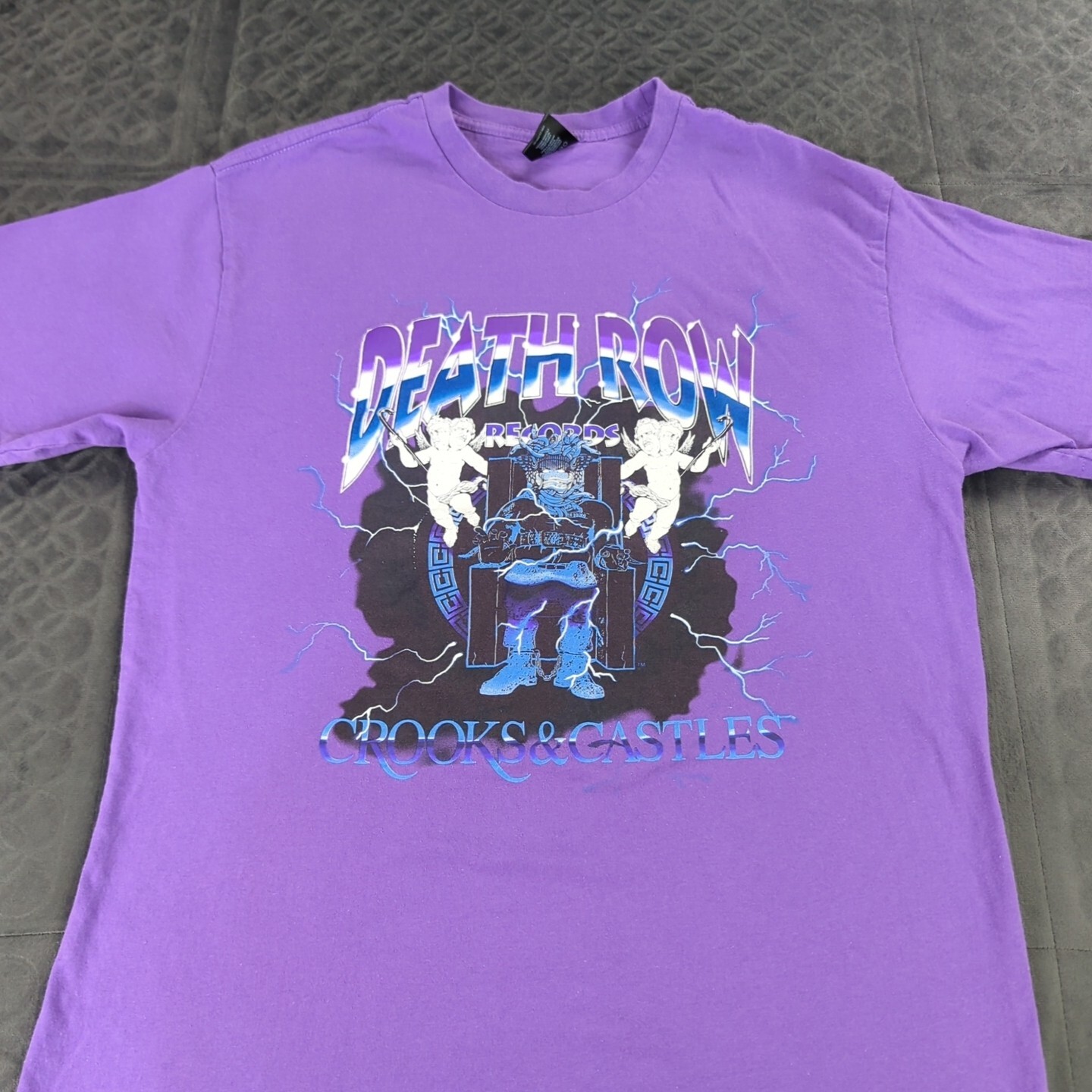 FILA Maglietta Death Row Records Crooks & Castles maglietta rap manica corta adulto media