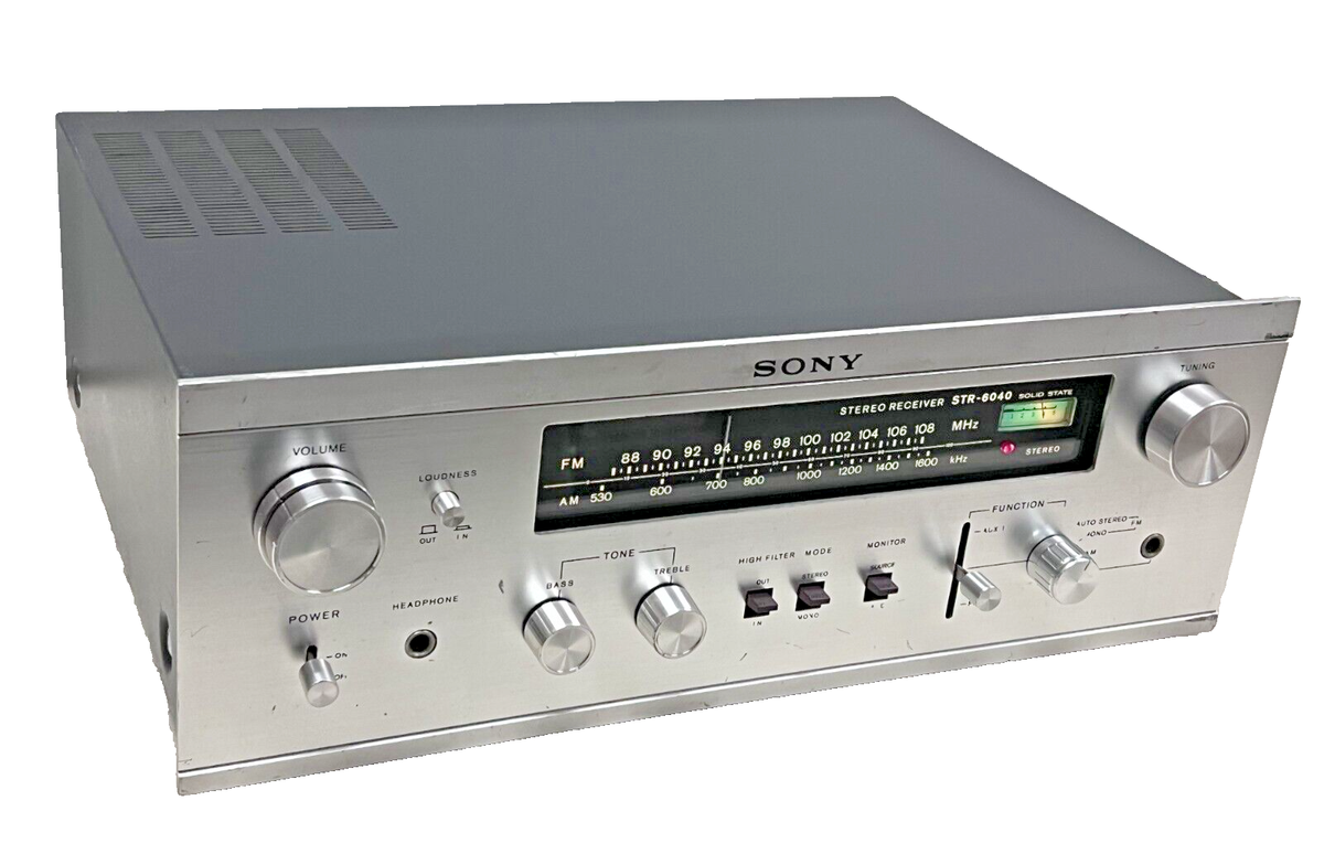 Vintage SONY STR-6040, 22W AM/FM Stereo Receiver, 1969, Pro