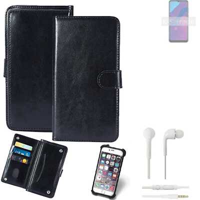 KUNSTLEDER HANDYTASCHE FÜR Huawei Honor 9A + KOPFHÖRER SCHUTZ HÜLLE WALLET BO