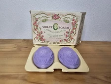 Avon Vintage 1980 Violet Soap CALIFORNIA PERFUME COMPANY Purple Decorative - NEW