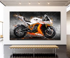 ACRYLGLAS BILD WANDBILD POSTER KTM RC8 R ABSTRAKT KUNSTDRUCK MOTORRAD BILDER