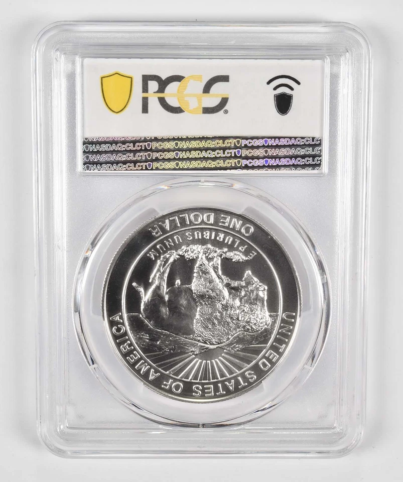 MS70 1999-P Yellowstone Commemorative Silver Dollar PCGS Blue Label *8261 - Image 2 of 4