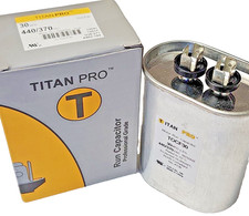 TitanPro TOCF30 HVAC Round Motor Run Capacitor 30 MFD, 440/370Vac New in Box