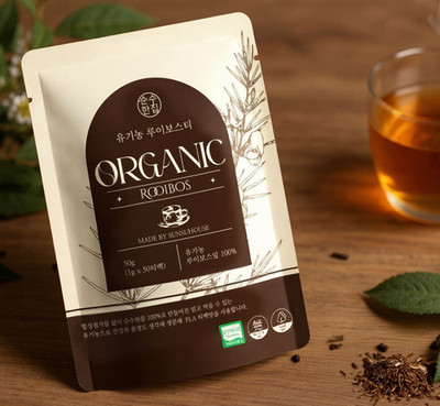 100% Korean Organic Rooibos tea 1g x 50 Teabags/ Daily Beverage / Zero Additives