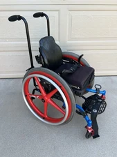 TiLite Pilot Permobil Pediatric Wheelchair  Wheel Chair- Racing Car Red & Blue