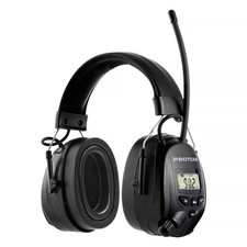Noise Cancelling Earmuffs for Adults - AM/FM Radio, 25dB NRR, Safety Hearing Pro