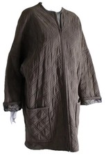 KOOS van den AKKER Neimans Quilted Long Coat Jacket Lagenlook Art S M Oversized