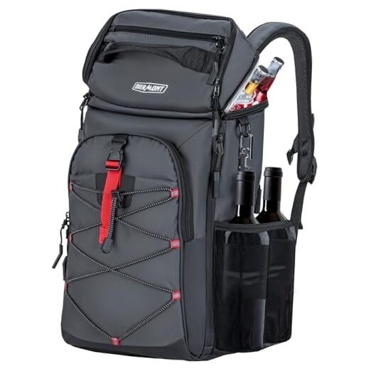 Insulated Leakproof Backpack Cooler Holds 30 Cans Soft Lunch Bag for Men