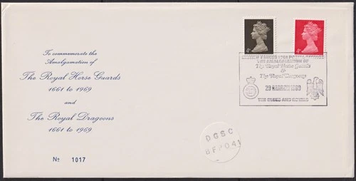 GB 1969 FDC Amalgamation of the Royal Horse Guards & Royal Dragoons