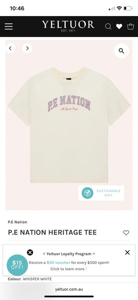 PE Nation Tee - Oversized Fit - Size XS