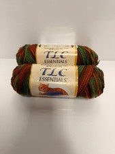 Red Heart TLC Essentials Yarn multicolor Falling Leaves lot of 2