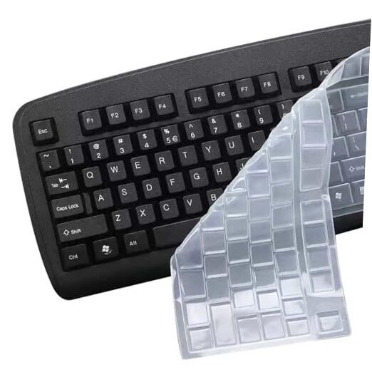 Ultra Thin Desktop PC Silicone Clear Keyboard Cover Skin Wit