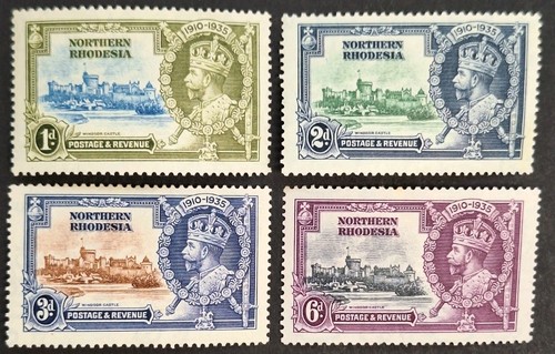 Northern Rhodesia 1935, " Silver Jubilee" set of 4x Stamps Mh