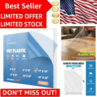 11x14 Transparent PET Plastic Sheets -  Clarity & Safety for DIY Projects