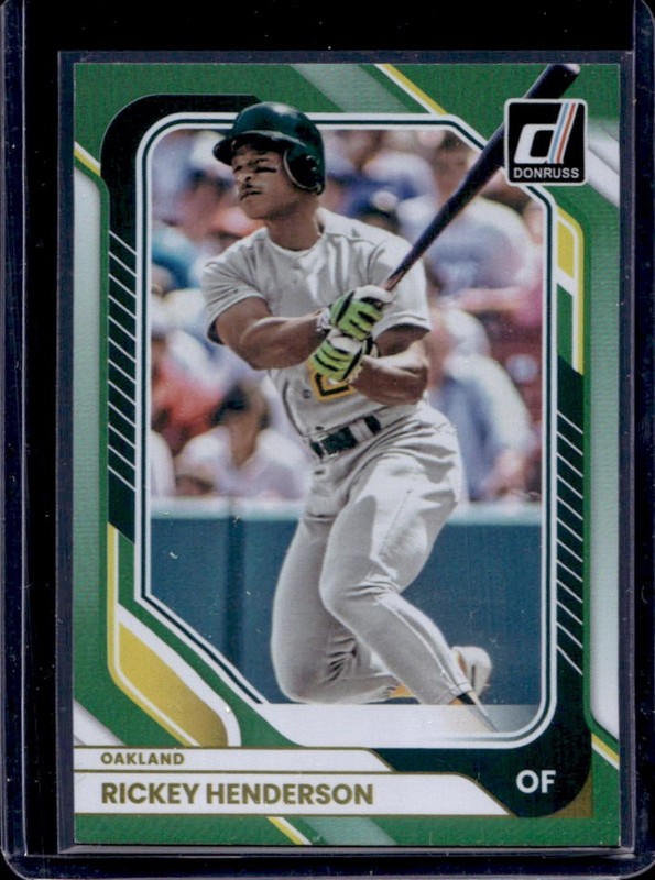 2026 Panini Donruss Rickey Henderson Green #/199 A's