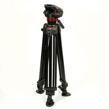 Manfrotto 546B 3-Section Aluminum Tripod w/502 Pro Video Head Mid Spreader