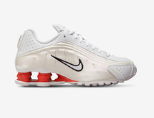Nike Shox R4 White Phantom Pearl Orange CW2626-102 Size 4Y-7Y Boys Kids Womens