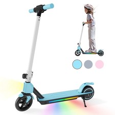 Commugo Electric Scooter for Kids Ages 6-14 LED Display Lights Foldable UL 2272