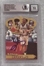 Allen Iverson 1996-97 Pacific Die Cut Insert Signed Rookie Card (rc) Auto BGS 10. rookie card picture