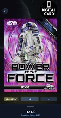 10cc R2-D2 MAGENTA SMUGGLERS OUTPOST 25 LEGENDARY Star Wars Card Trader