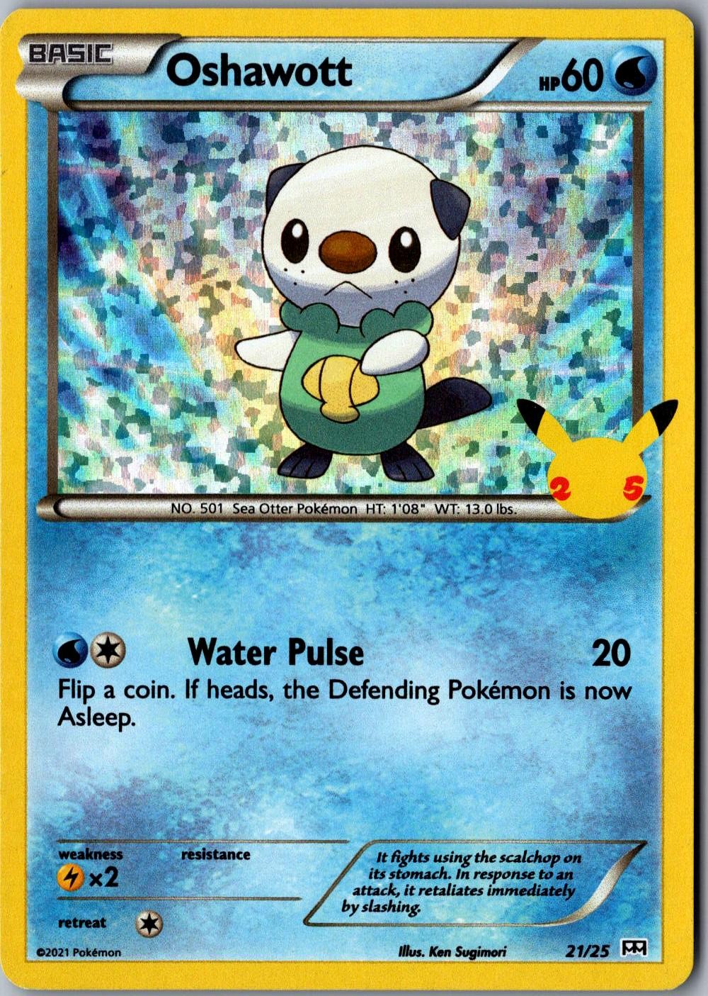 Oshawott 21/25 Promo McDonald's 25th Anniversary Lightly Played Pokemon Card
