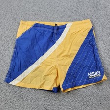 Nautica NS83 Swim Shorts Mens Large Multicolor 100 Nylon Swimwear Trunks