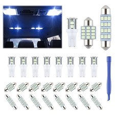 24 Pieces Dome Light Led Car Interior Bulb Kit Set 194 T10 De3175 578 Ice Blue